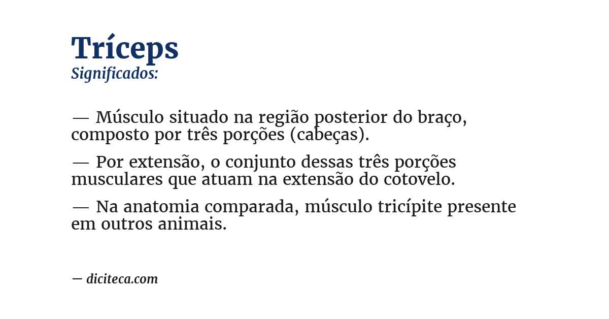 Significado de tríceps