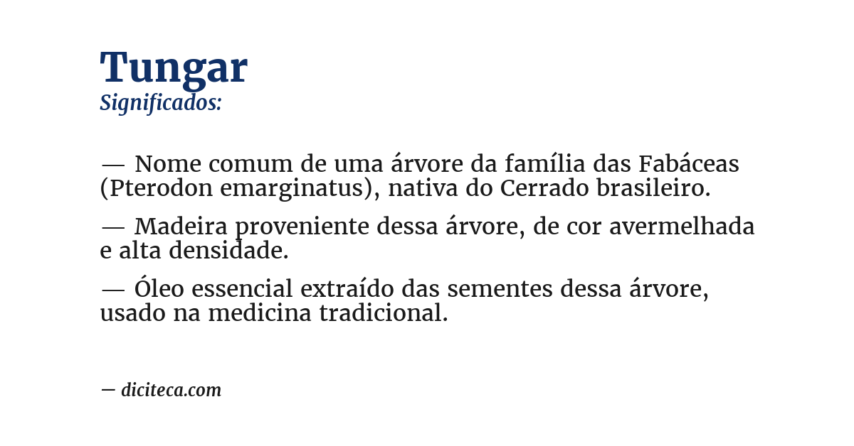 Significado de tungar