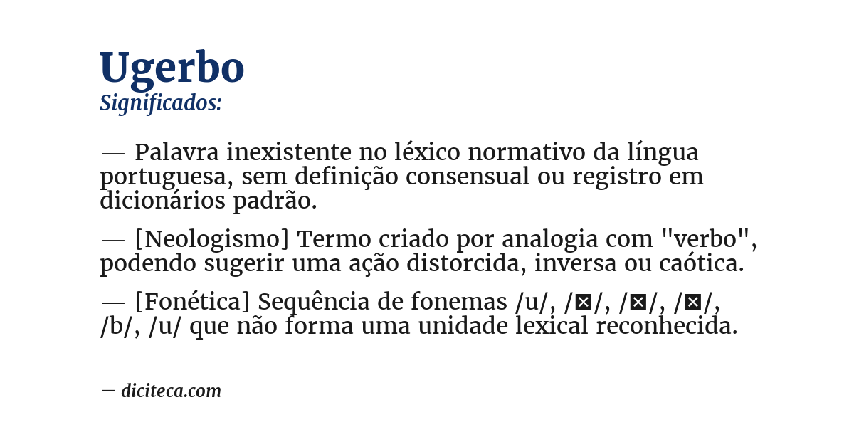 Significado de ugerbo