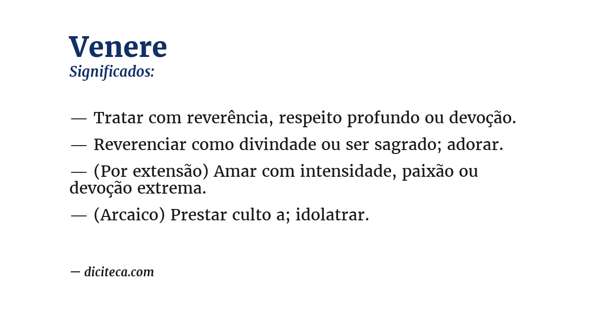 Significado de venere