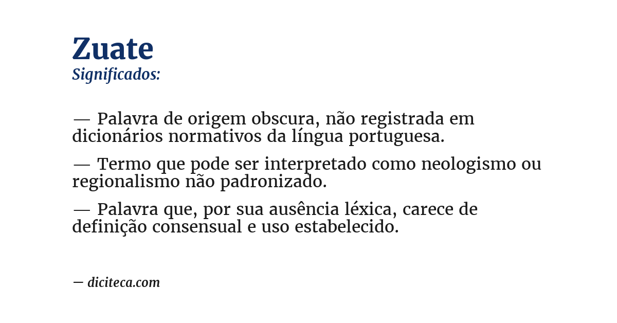 Significado de zuate