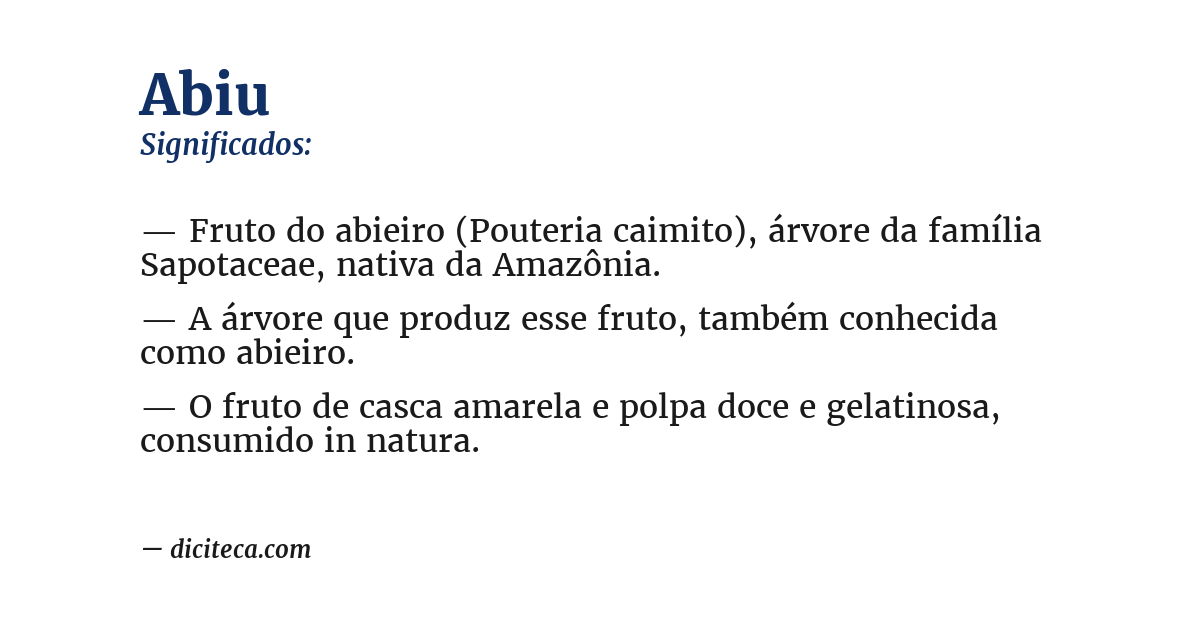 Significado de abiu