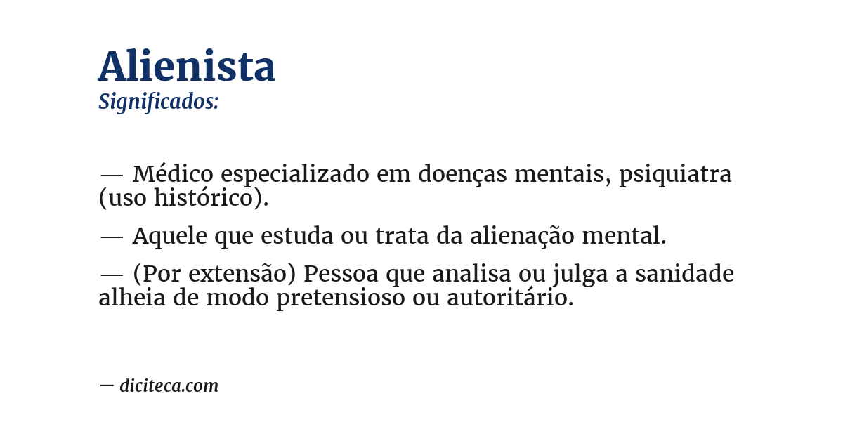 Significado de alienista