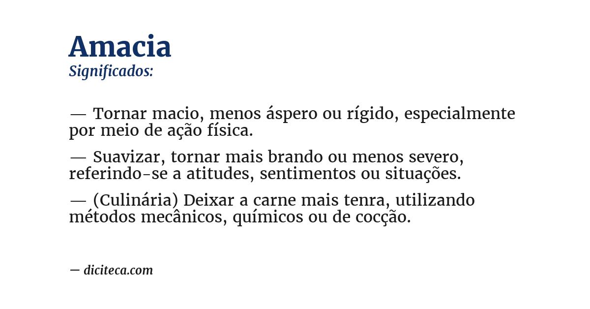 Significado de amacia