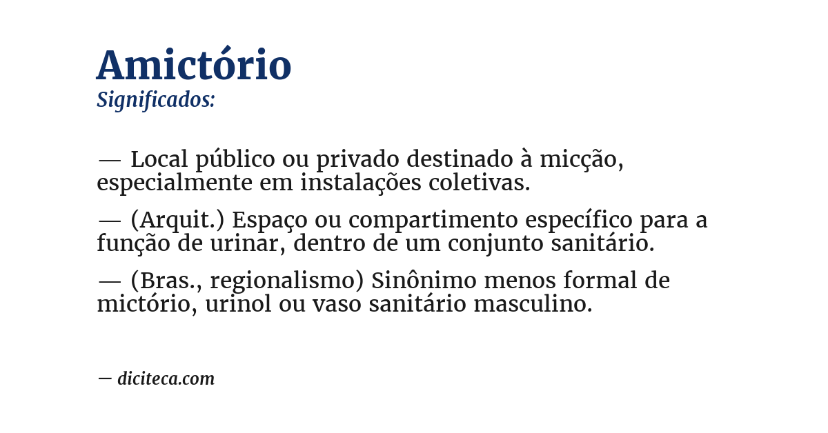 Significado de amictório