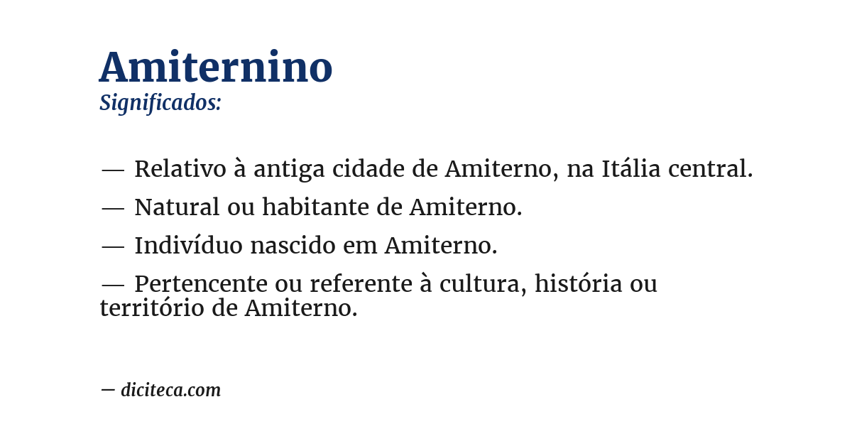 Significado de amiternino
