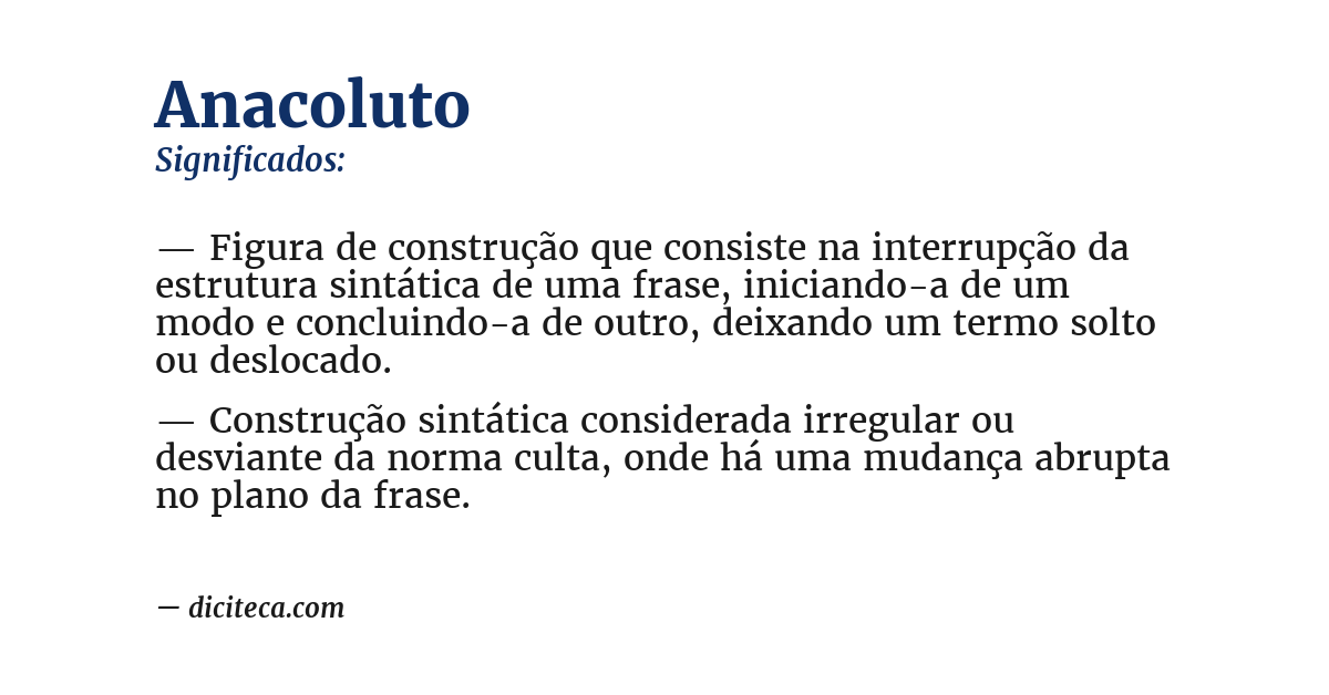 Significado de anacoluto