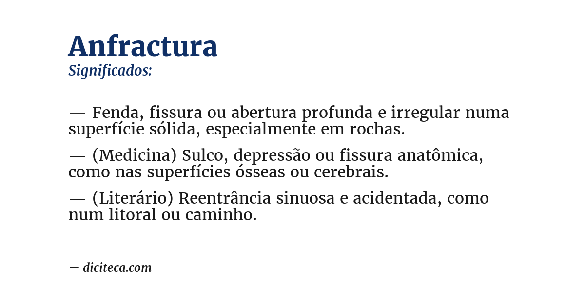 Significado de anfractura