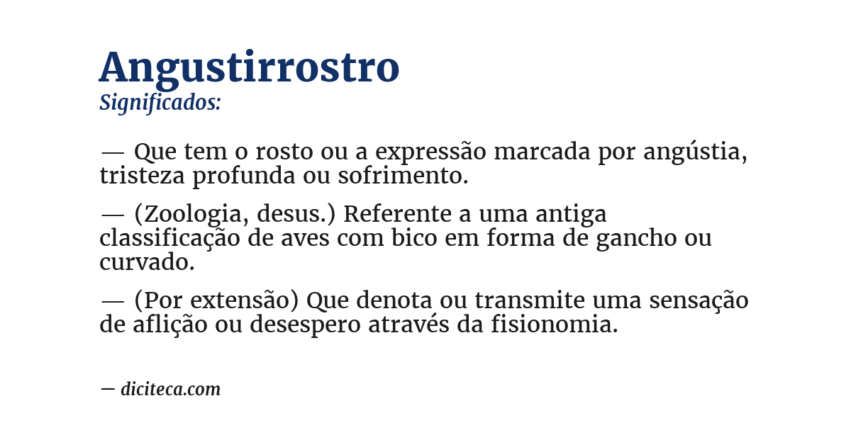 Significado de angustirrostro