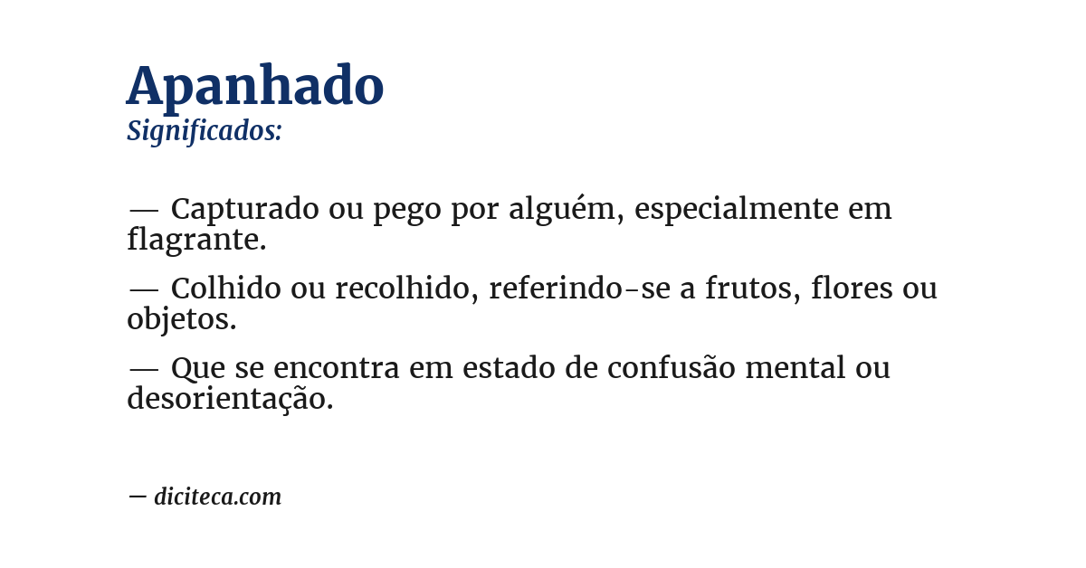 Significado de apanhado