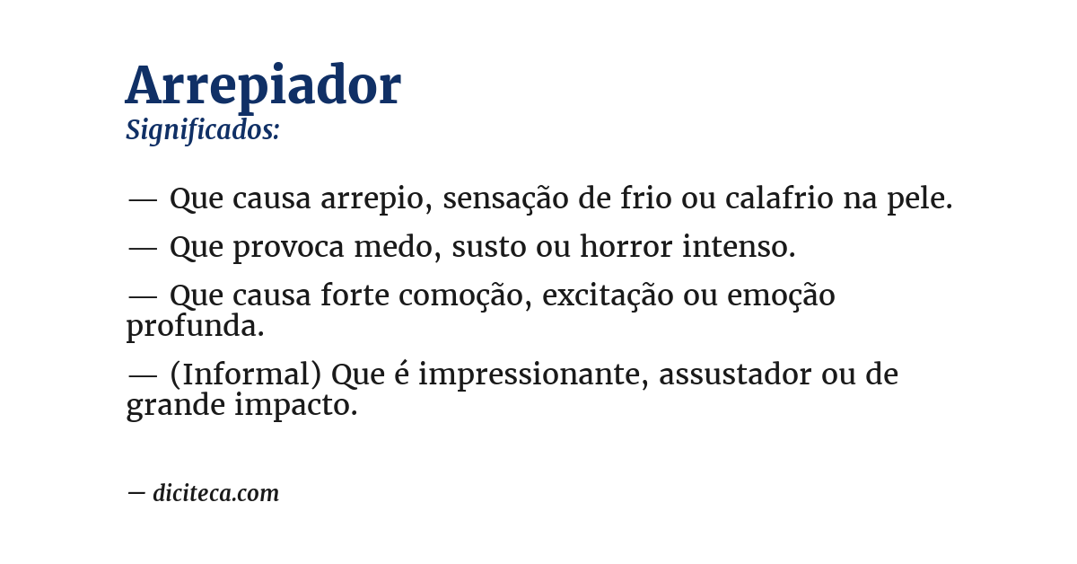 Significado de arrepiador