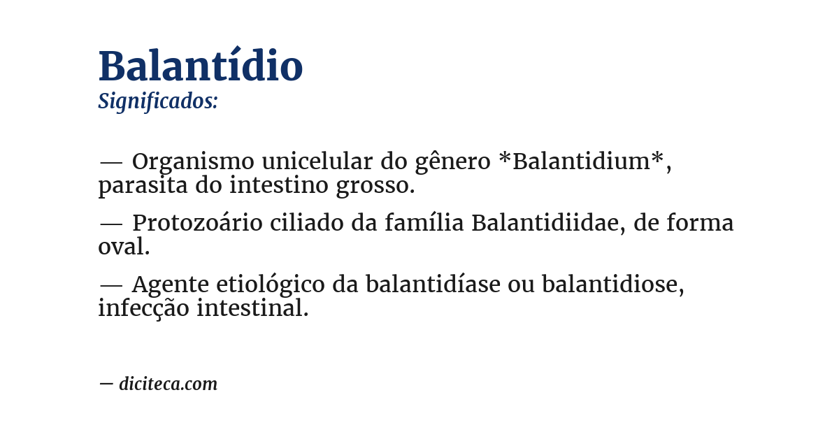 Significado de balantídio
