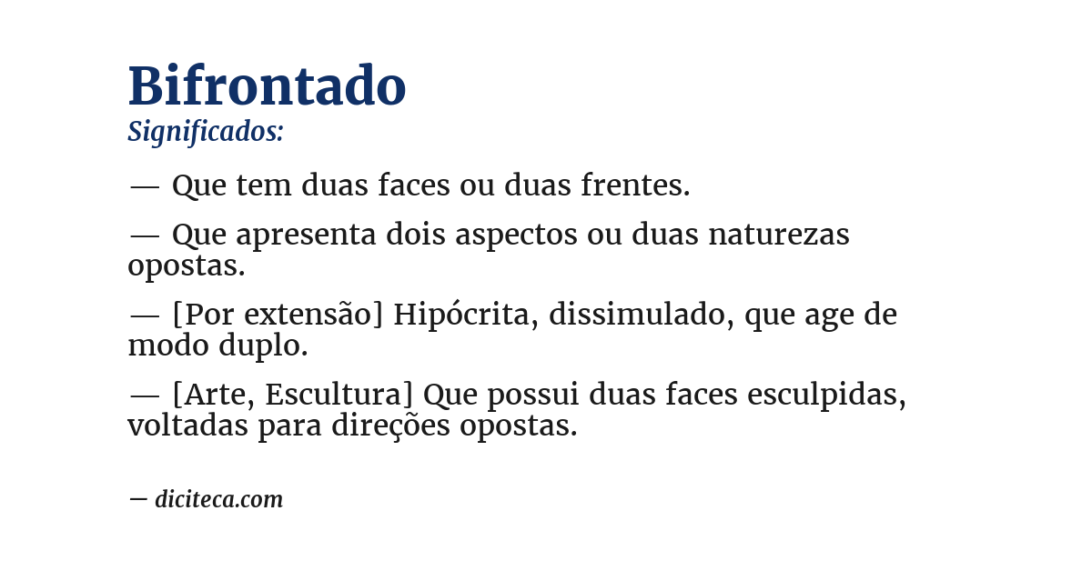 Significado de bifrontado