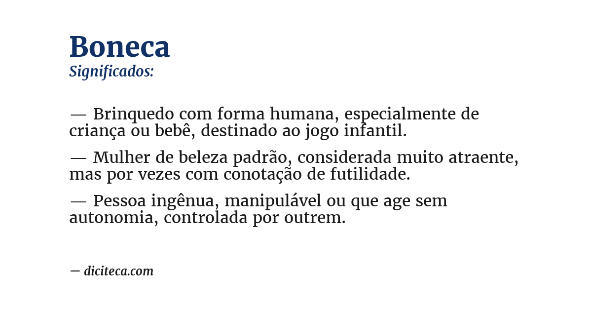 Significado de boneca