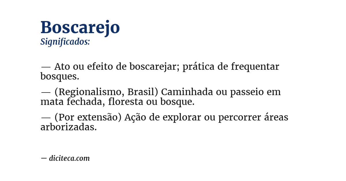 Significado de boscarejo