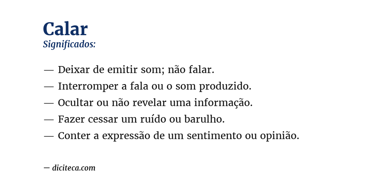 Significado de calar
