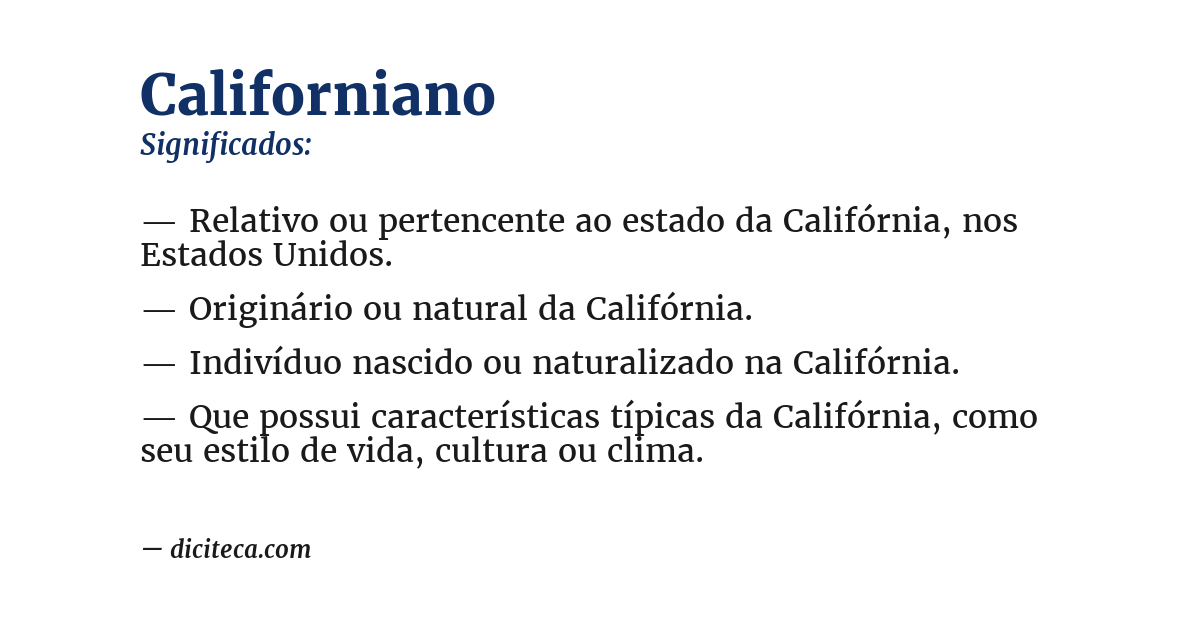 Significado de californiano