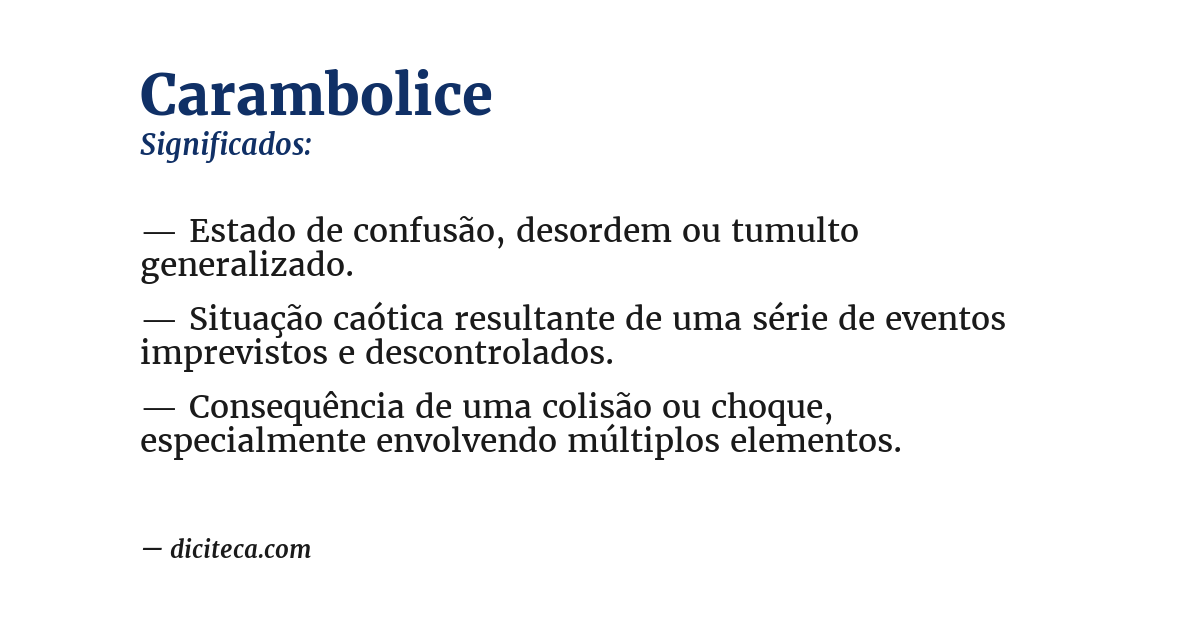 Significado de carambolice