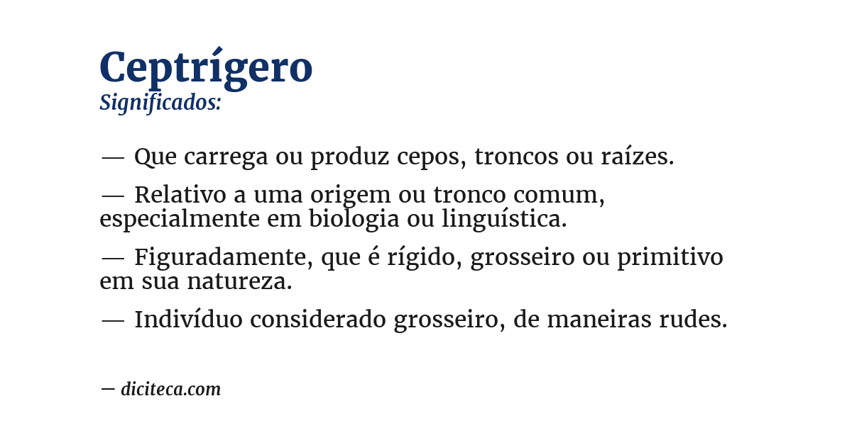 Significado de ceptrígero