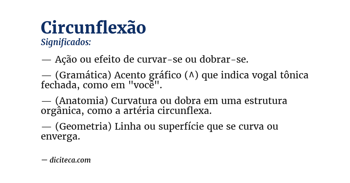 Significado de circunflexão