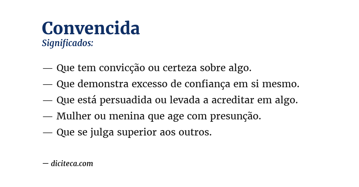 Significado de convencida