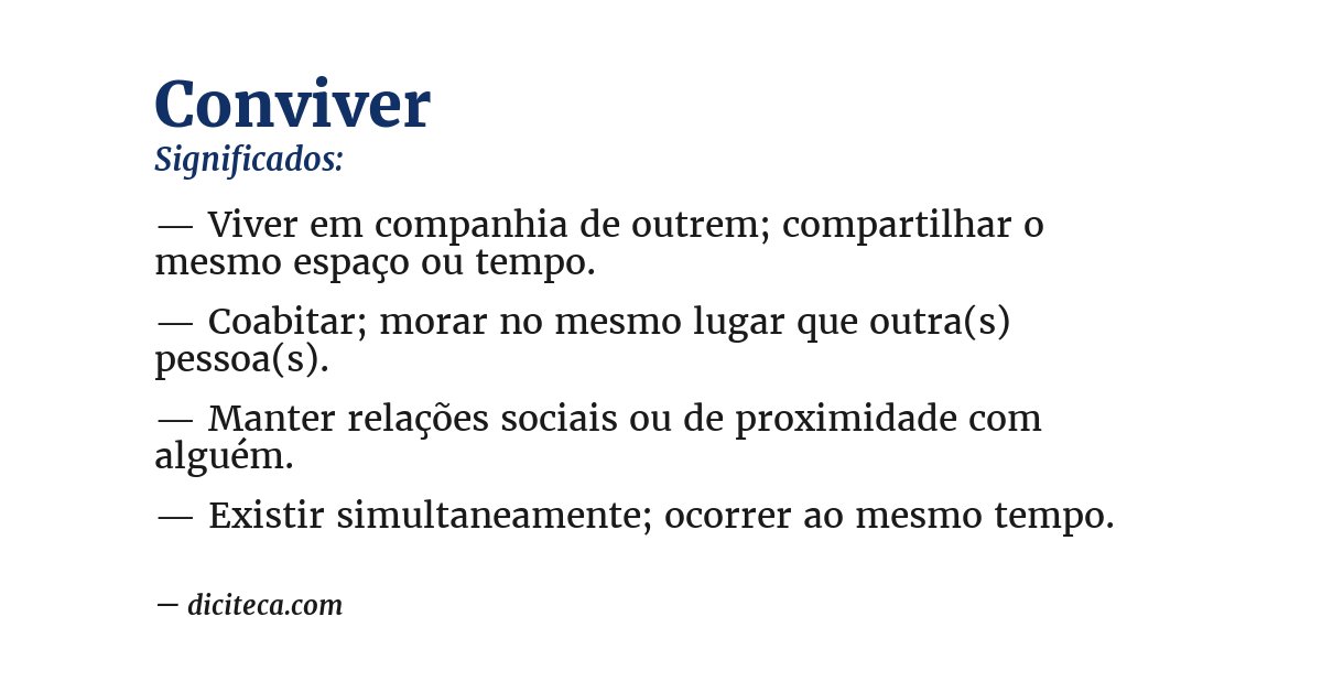 Significado de conviver