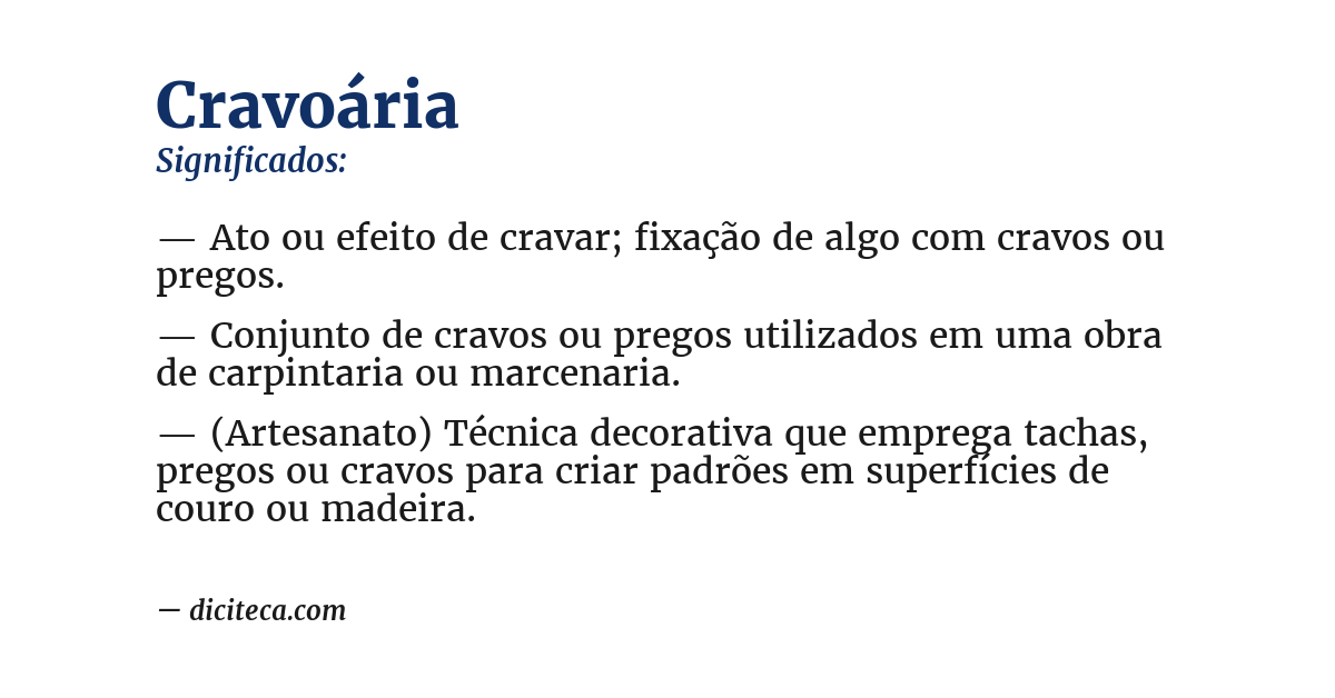 Significado de cravoária