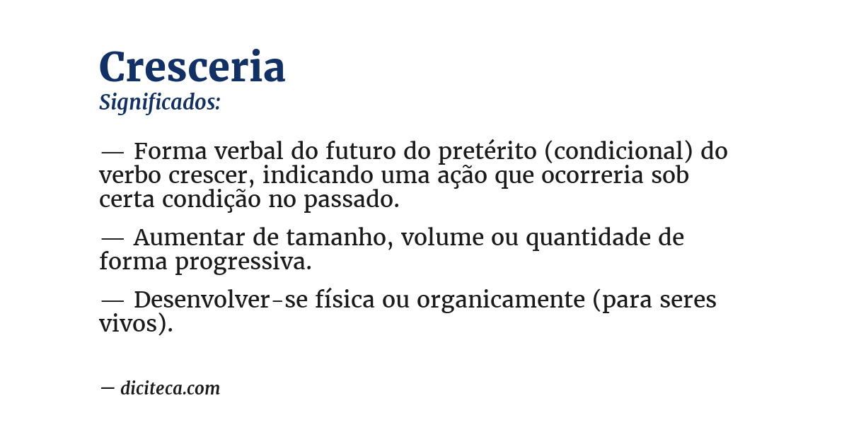 Significado de cresceria