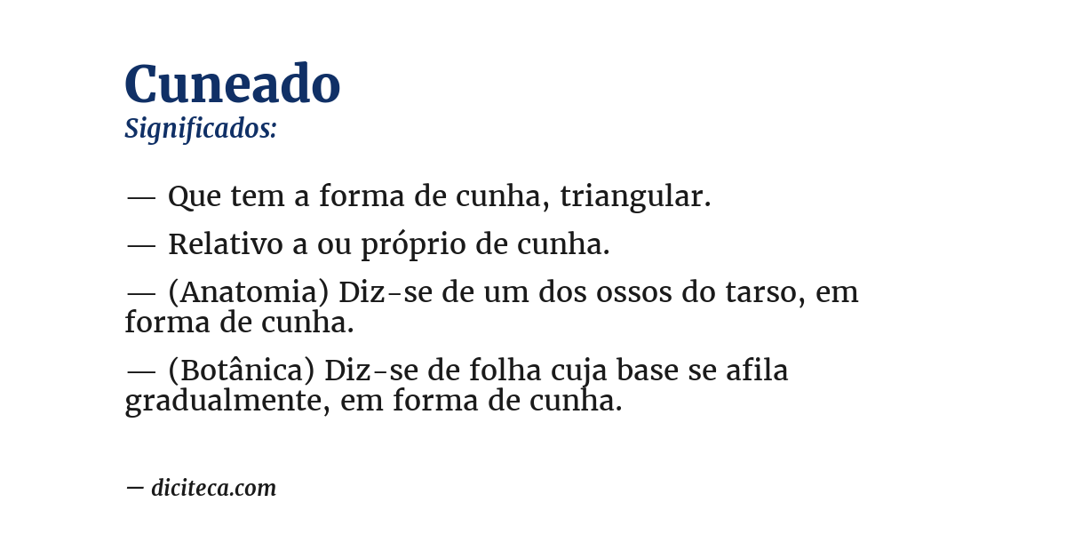 Significado de cuneado