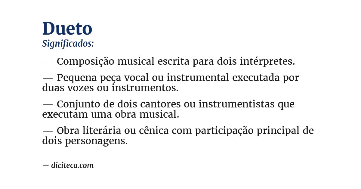 Significado de dueto
