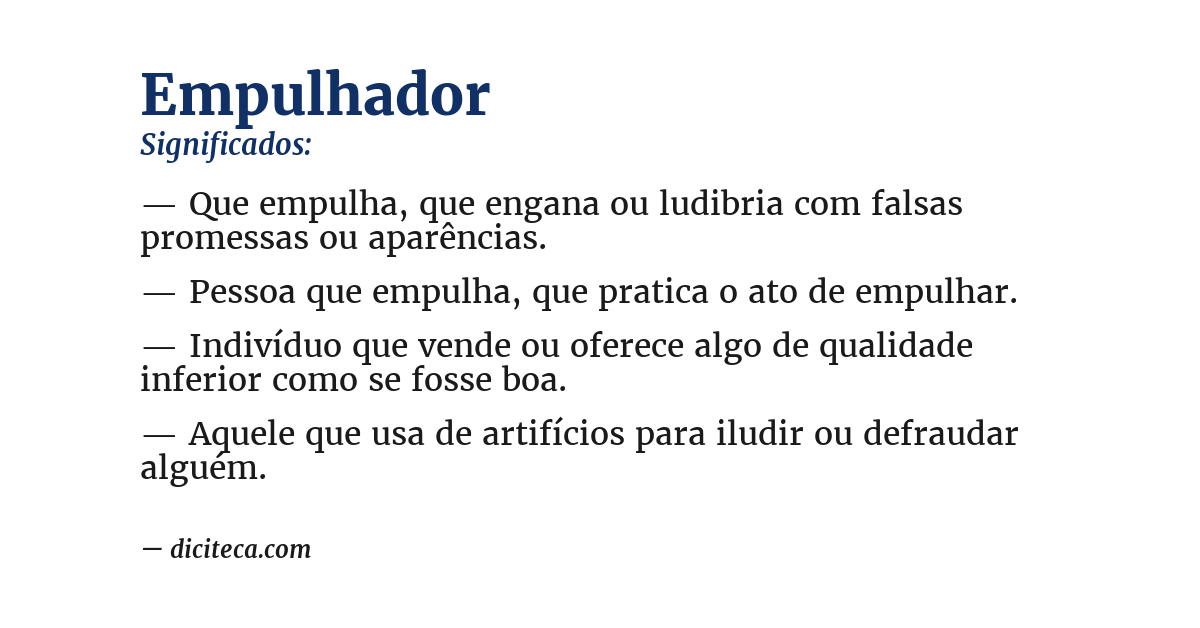 Significado de empulhador