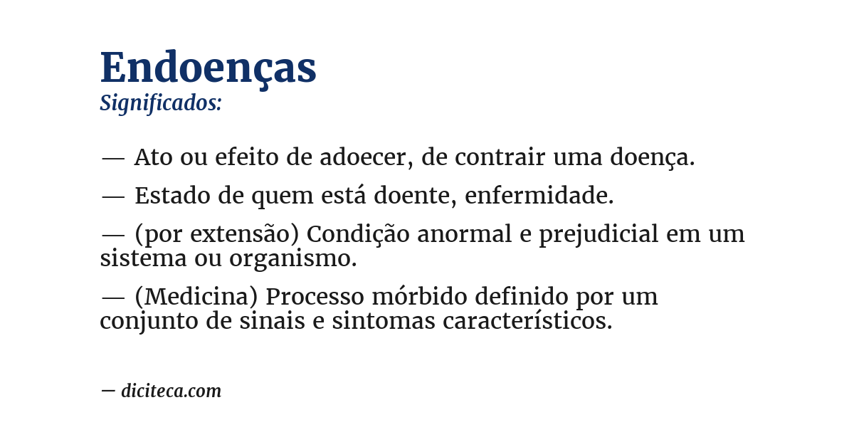 Significado de endoenças