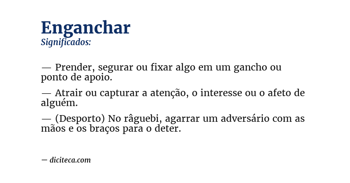 Significado de enganchar