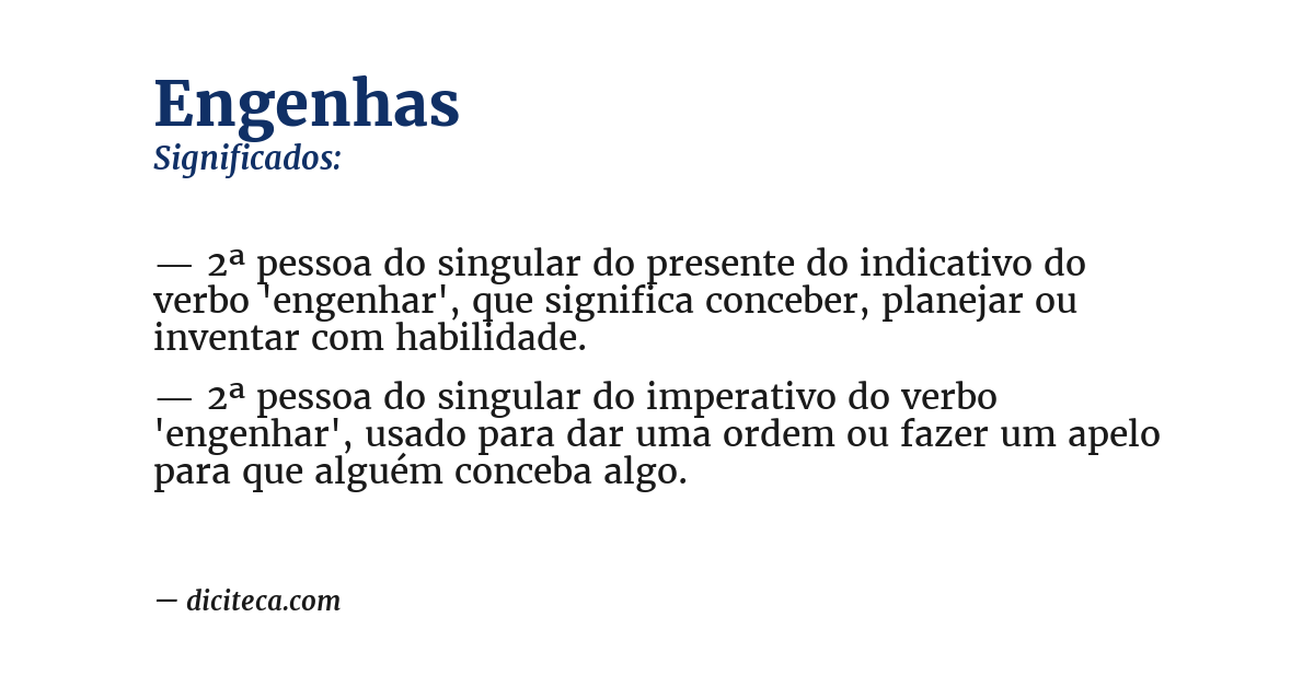 Significado de engenhas