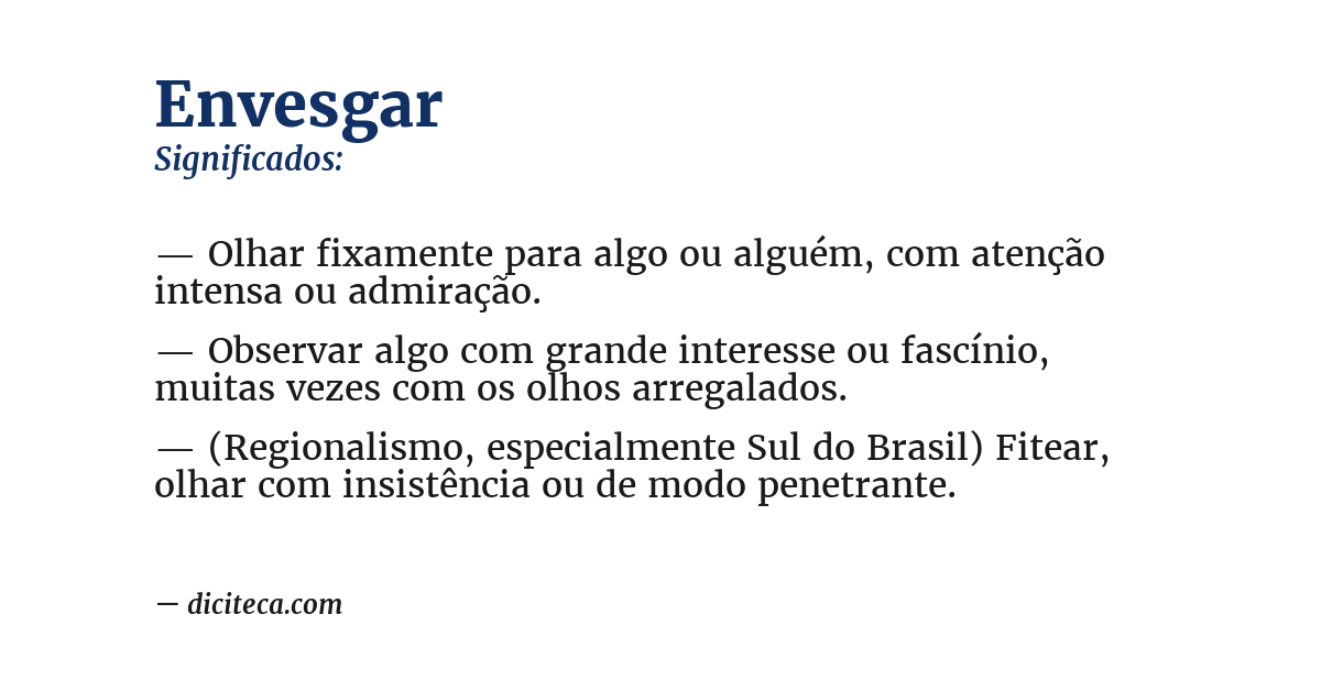 Significado de envesgar