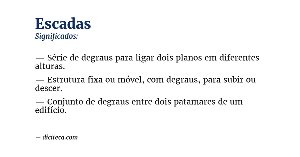 Significado de escadas