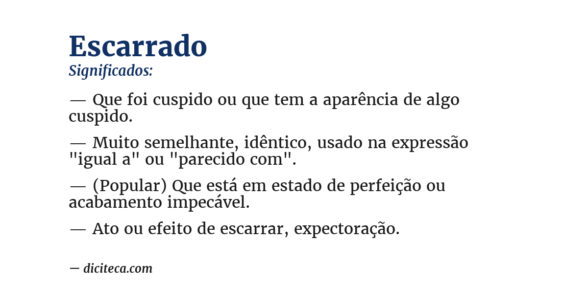 Significado de escarrado