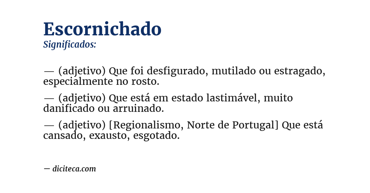 Significado de escornichado