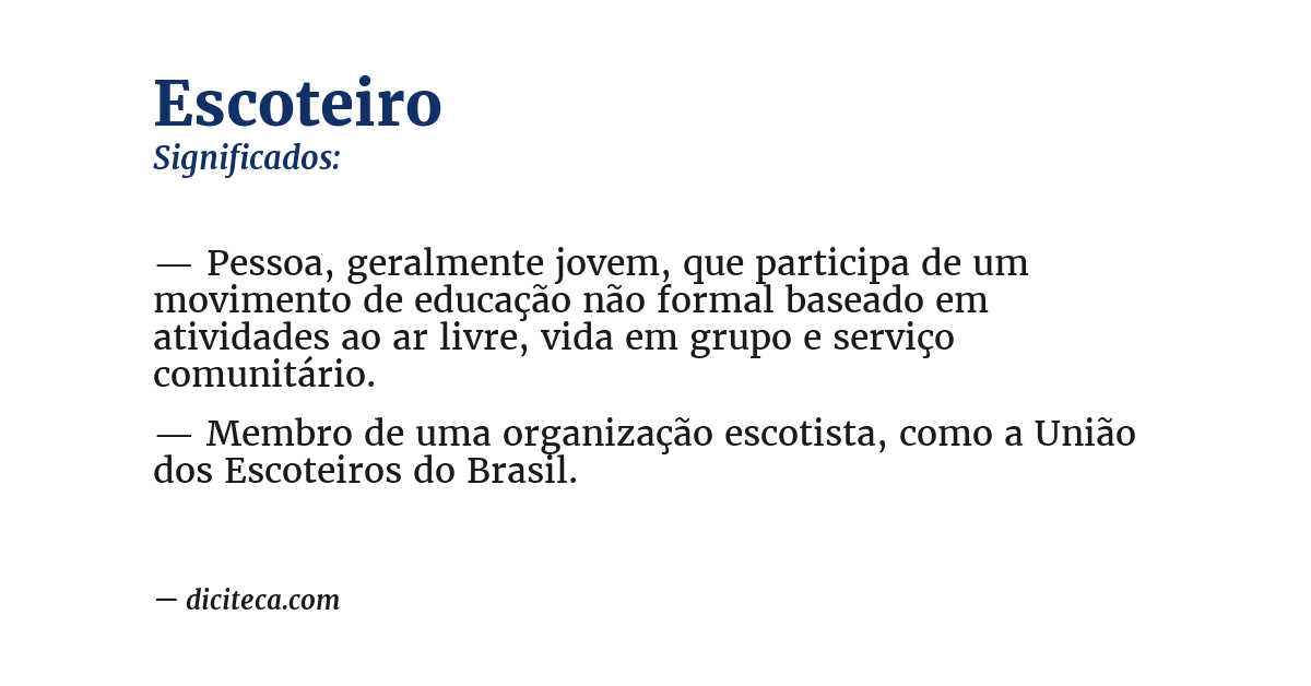 Significado de escoteiro