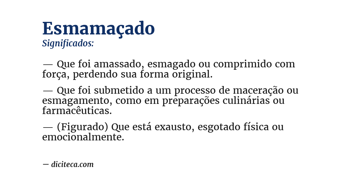 Significado de esmamaçado