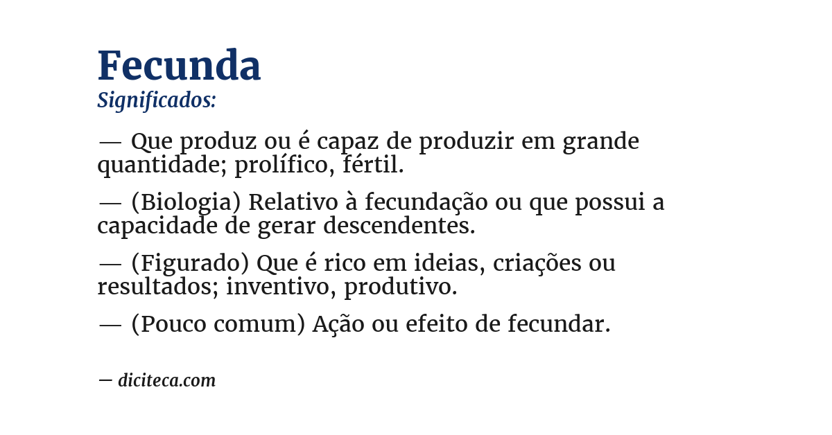 Significado de fecunda