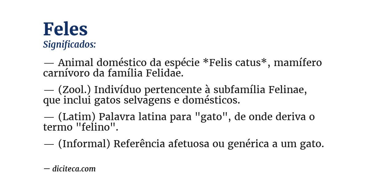 Significado de feles