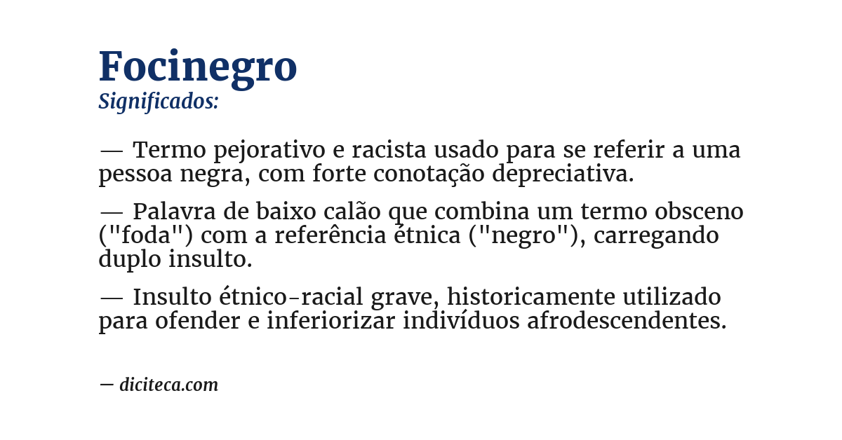 Significado de focinegro