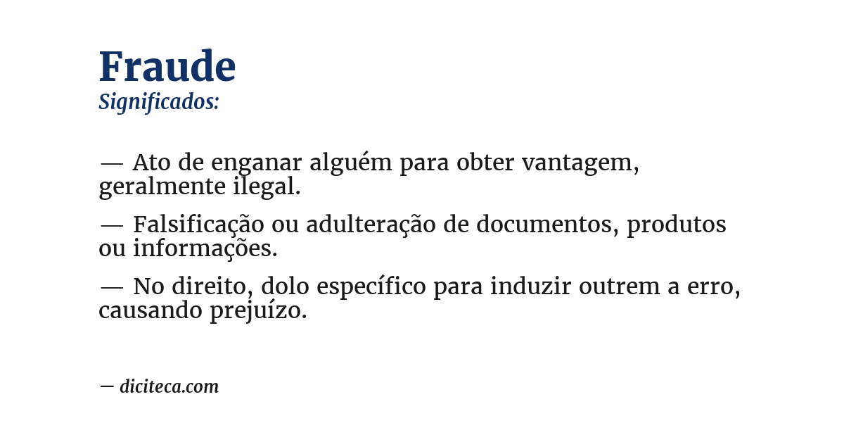 Significado de fraude