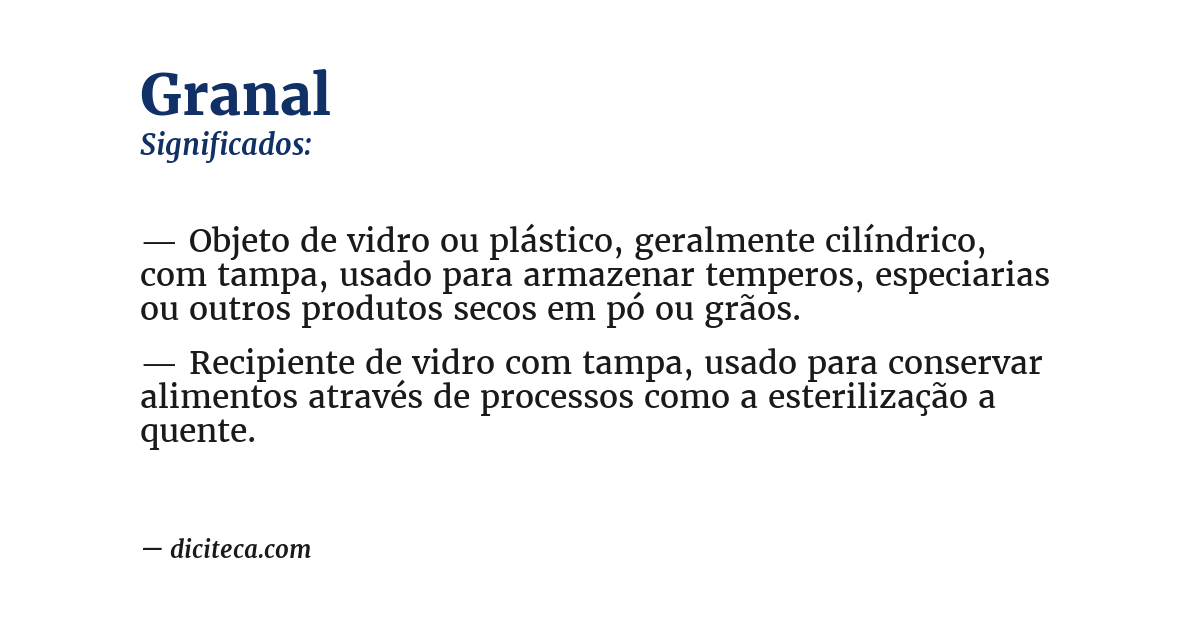 Significado de granal