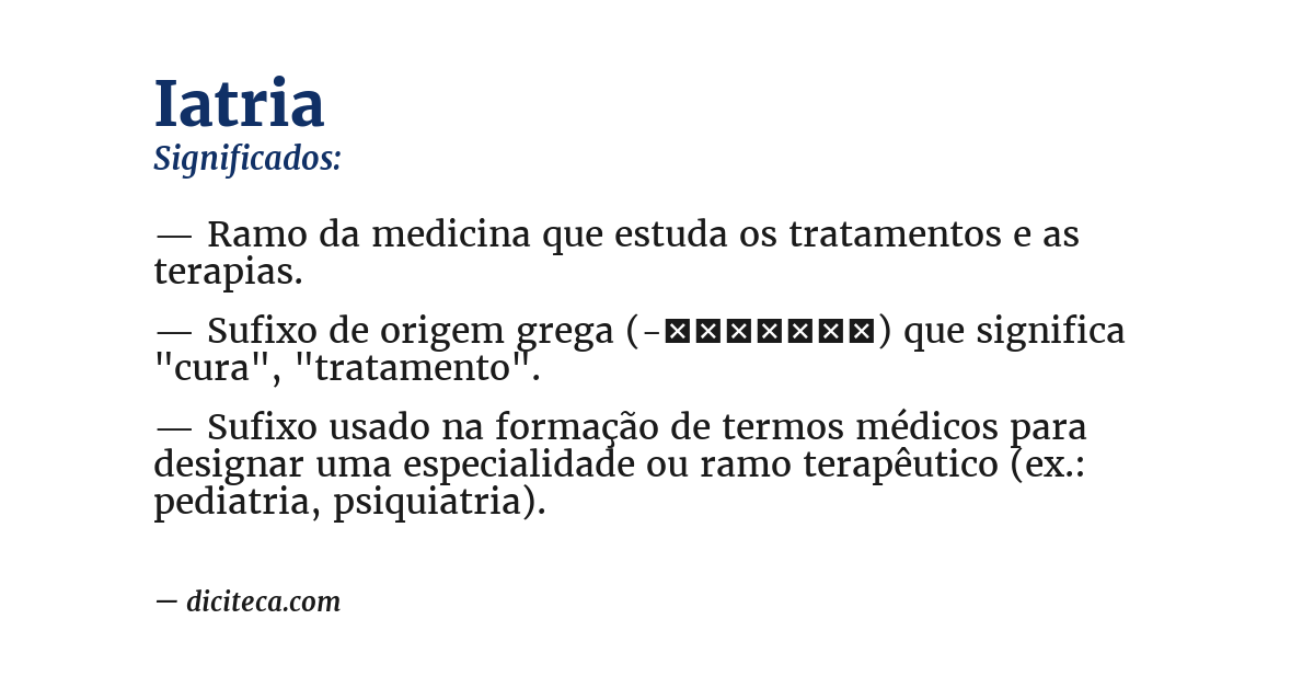 Significado de iatria