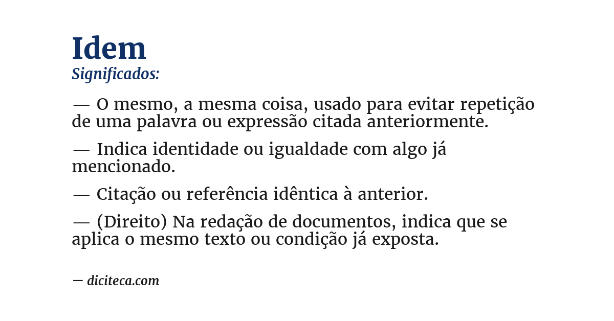 Significado de idem