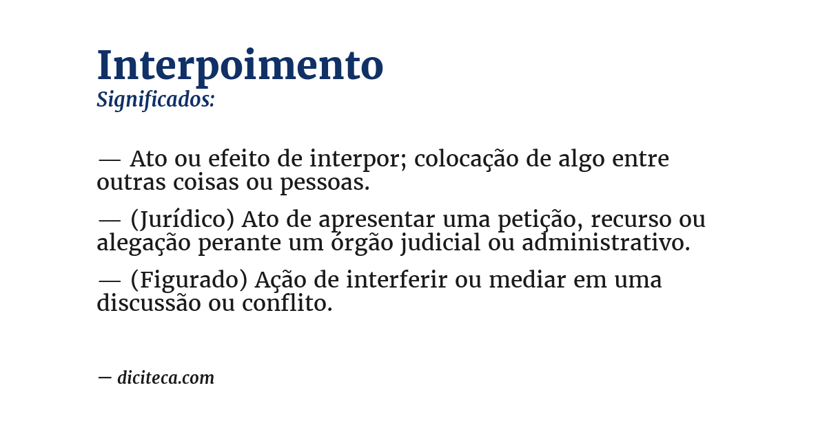 Significado de interpoimento