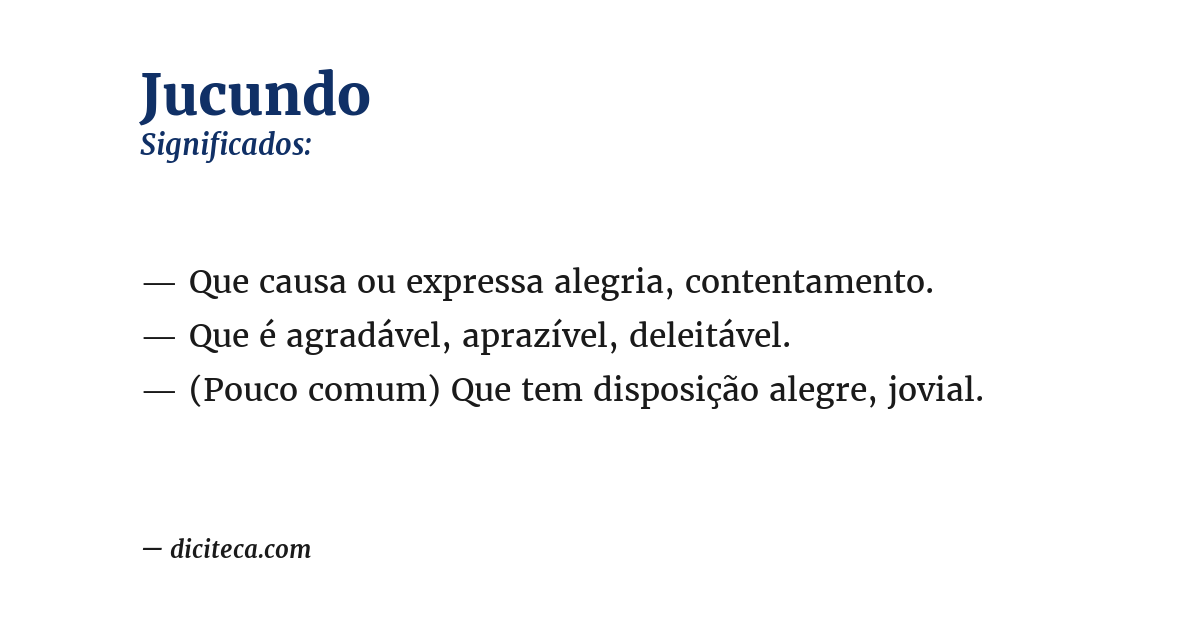 Significado de jucundo