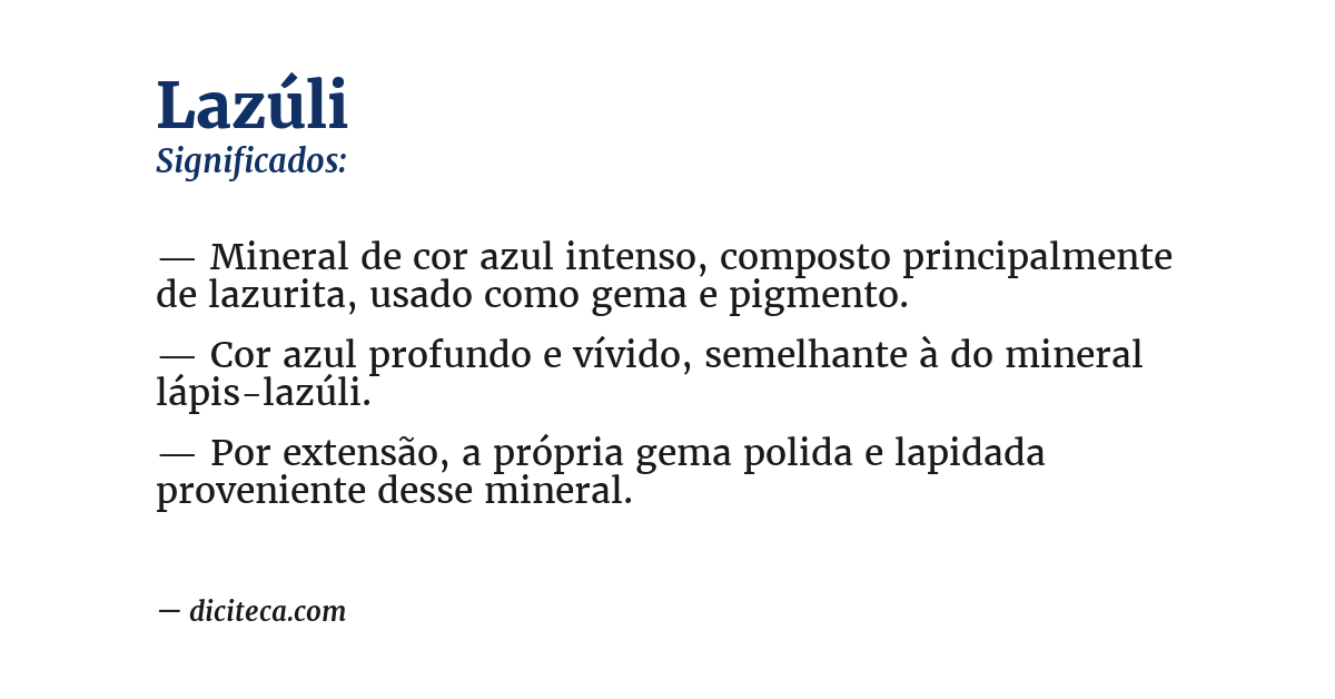 Significado de lazúli